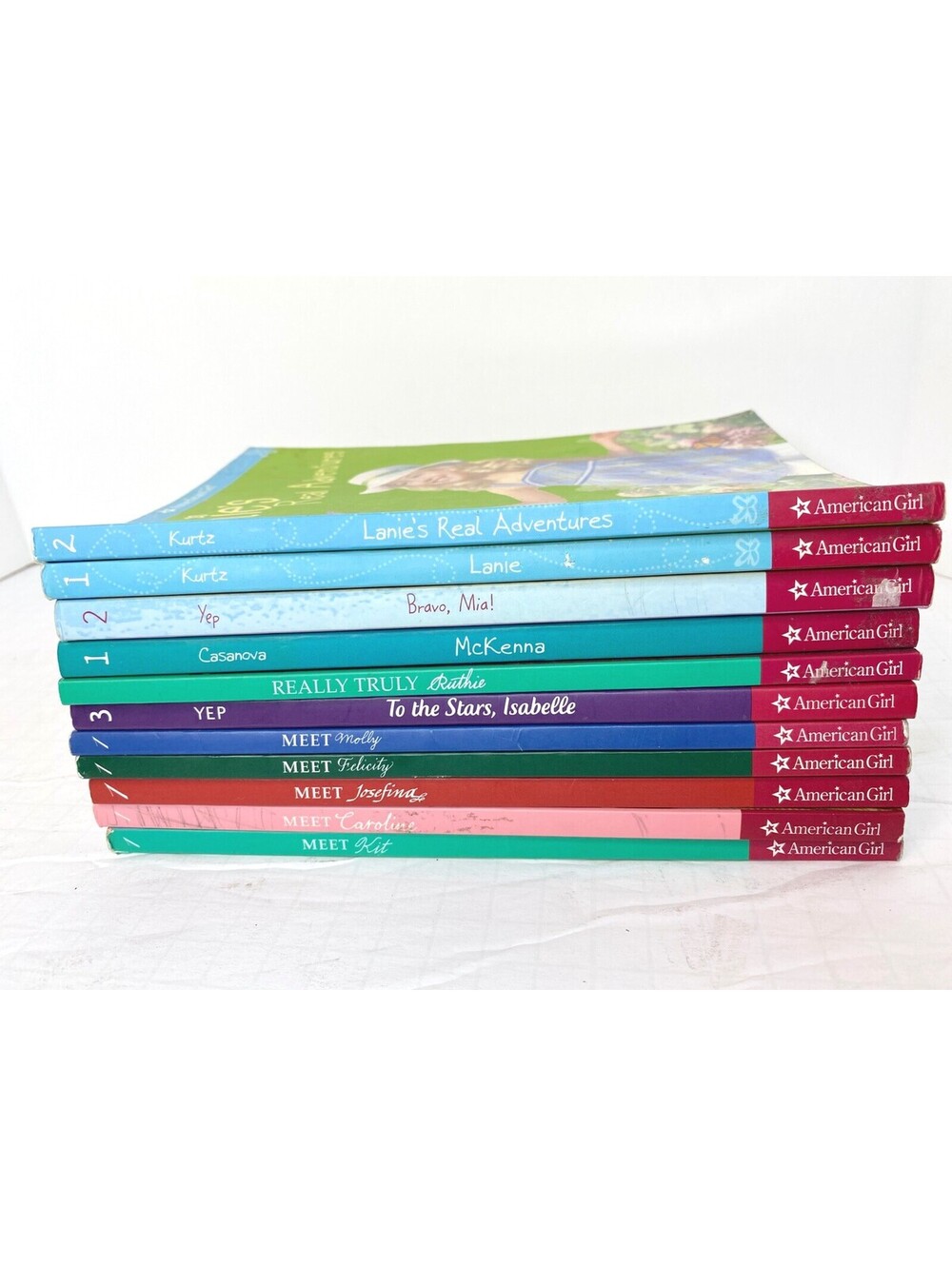 American Girl Book Lot Set of 11 Lanie McKenna Mia Isabelle Molly Felicity GOTY